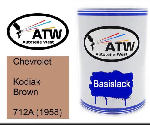 Chevrolet, Kodiak Brown, 712A (1958): 500ml Lackdose, von ATW Autoteile West.